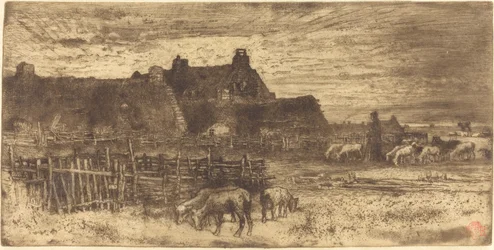 Pastoral Scene, Setting Sun