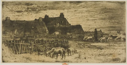 Sheepfold at Sunset