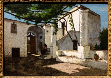 Courtyard of a House in Capri