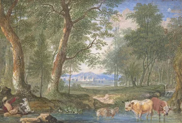 Landscape with Cows in a Brook