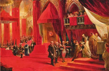 The Coronation of Emperor Charles I of Austria as King Charles IV of Hungary..., 1917.