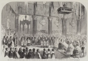 The War, Te Deum at Notre Dame, Paris, as a Thanksgiving for the Victory at Magenta