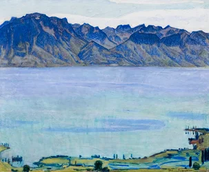 Lake Geneva with the Savoy Alps