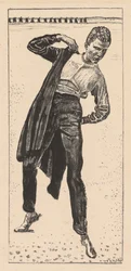 Student Putting on His Coat