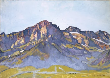 The Dents Blanches at Champéry in the Morning Sun, 1916