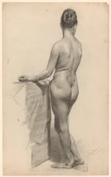 Study of a Standing Female Nude, Seen from the Back