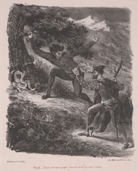 Faust and Mephistopheles in the Harz Mountains