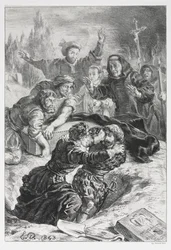 Hamlet: Hamlet and Laertes in the Grave of Ophelia