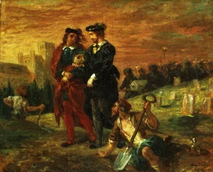Hamlet and Horatio in the Cemetery, from Act V of Hamlet by William Shakespeare