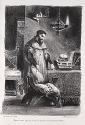 Illustrations for Faust: Faust in His Dressing-Room, 1828