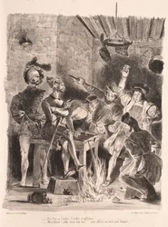Illustrations for Faust: Mephistopheles in the Tavern of the Students, 1828