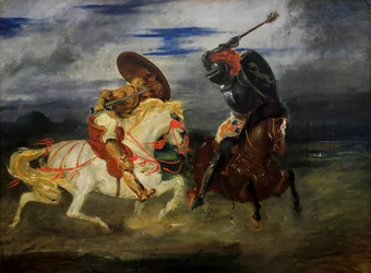 Knights Fighting on the countryside