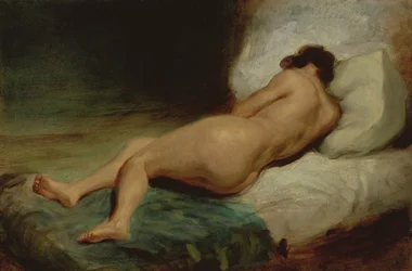 Nude Woman Lying on a Bed