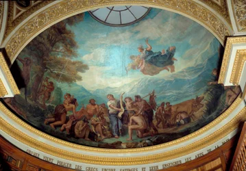 Orpheus comes to police the still wild Greeks and teach the arts of peace (detail)