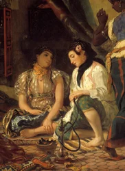 The Women of Algiers in Their Apartment (detail)