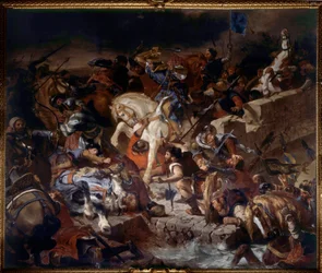 View of the Battle of Taillebourg Won by King Saint Louis on 21 July 1242