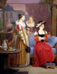 Rubens while painting straw hat in his studio