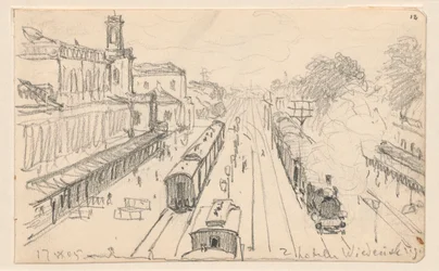 View of the Railway Station in Warsaw