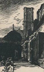 Nevers - Cathedral Tower, 1919