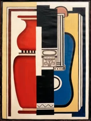 Blue Guitar and Vase
