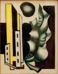 Composition with Green Leaf