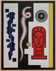 Composition with Red Head