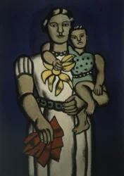 Woman with Her Child in Arms