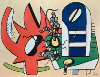 Still Life in Red and Blue