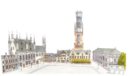 Burg Square, Bruges, Belgium