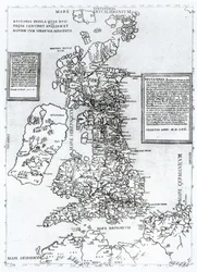 Britania Insula quae dup Regna continet Angliam et Scotiam cum Hibernia adiacente, engraved by Paulo Forlani, 1562