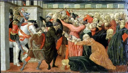 The Massacre of the Innocents, detail of a predella panel, c. 1470