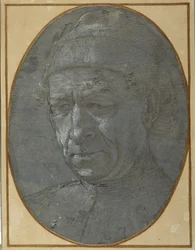 Head of an Elderly Man Wearing a Cap