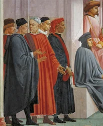 Men in medieval dress, (detail)