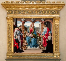 Virgin with child and St. John the Baptist, St. Martin and St. Catherine of Alexandria