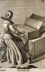 Woman Playing the Harpsichord