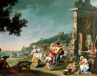 Tarantella in Margellina, ca 1750