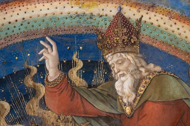 God, detail of Coronation of Mary