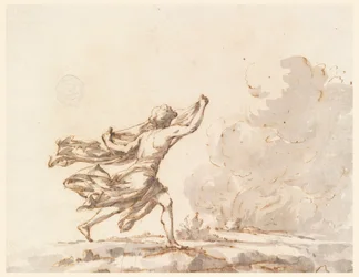A Young Man Running Toward a Fire, mid-18th century