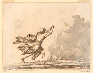 A Young Man Running Toward a Fire, mid-18th century