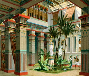 Ancient Egyptian palace interior, 1888