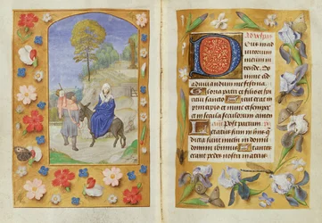 The Flight into Egypt, from the Hastings Hours, c.1475-83