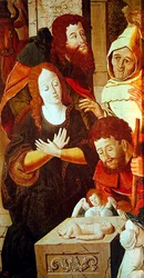 Adoration of the Shepherds (detail of a triptych), c.1530