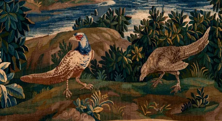 Flemish tapestry. So called Verdure. Atelier of Oudenaarde. 17th century.
