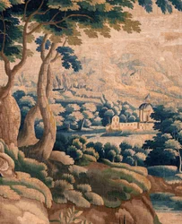 Flemish Tapestry. So Called Verdure. Atelier of Oudenaarde. 332x318cm. Inv 00021. 17th Century.