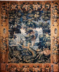 Flemish tapestry. So-called verdure. Manufacture of Oudenaarde. Private collection. 17th century (?)