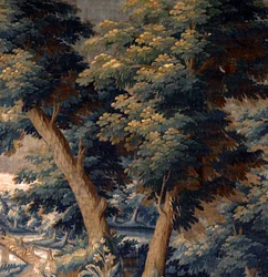 Flemish tapestry. Verdure. End 17th-begin 18th century. Property of the church Sint-Walburgakerk Oudenaarde (detail)