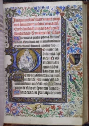 Historiated Initial with the Virgin and Child, Book of Hours, Use of Tournai