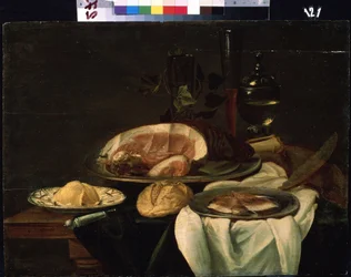 Still Life (Ham, Bread, and Butter)
