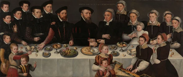 Pierre de Moucheron, his Wife Isabeau de Gerbier and their Eighteen Children