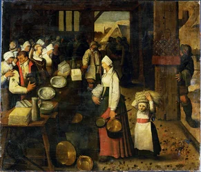 Surroundings of Pieter Brueghel III: A Married Couple Receives Gifts